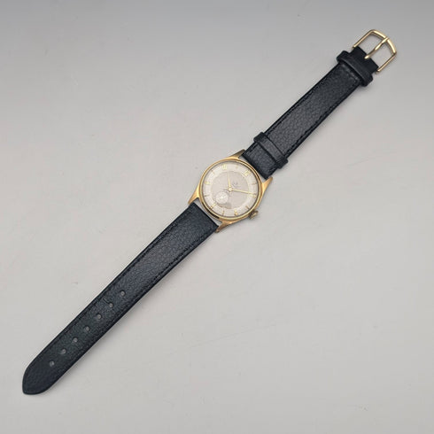 1950年代 英国ヴィンテージ スミス  腕時計 SMITH DeLux AB331 15石機械式 デニソンケース 動作良好